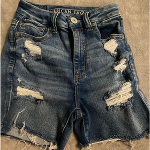 Level High V-Rise Denim Short Short